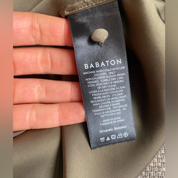 Aritzia Babaton Floreia Blouse Olive Small - Picture 5 of 6